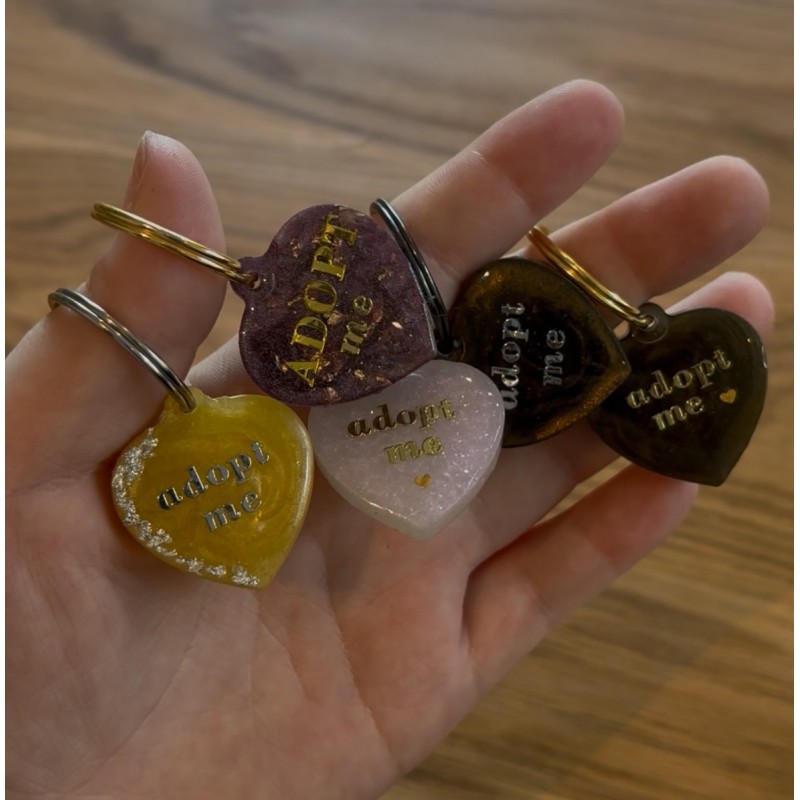 Resin Tag Heart